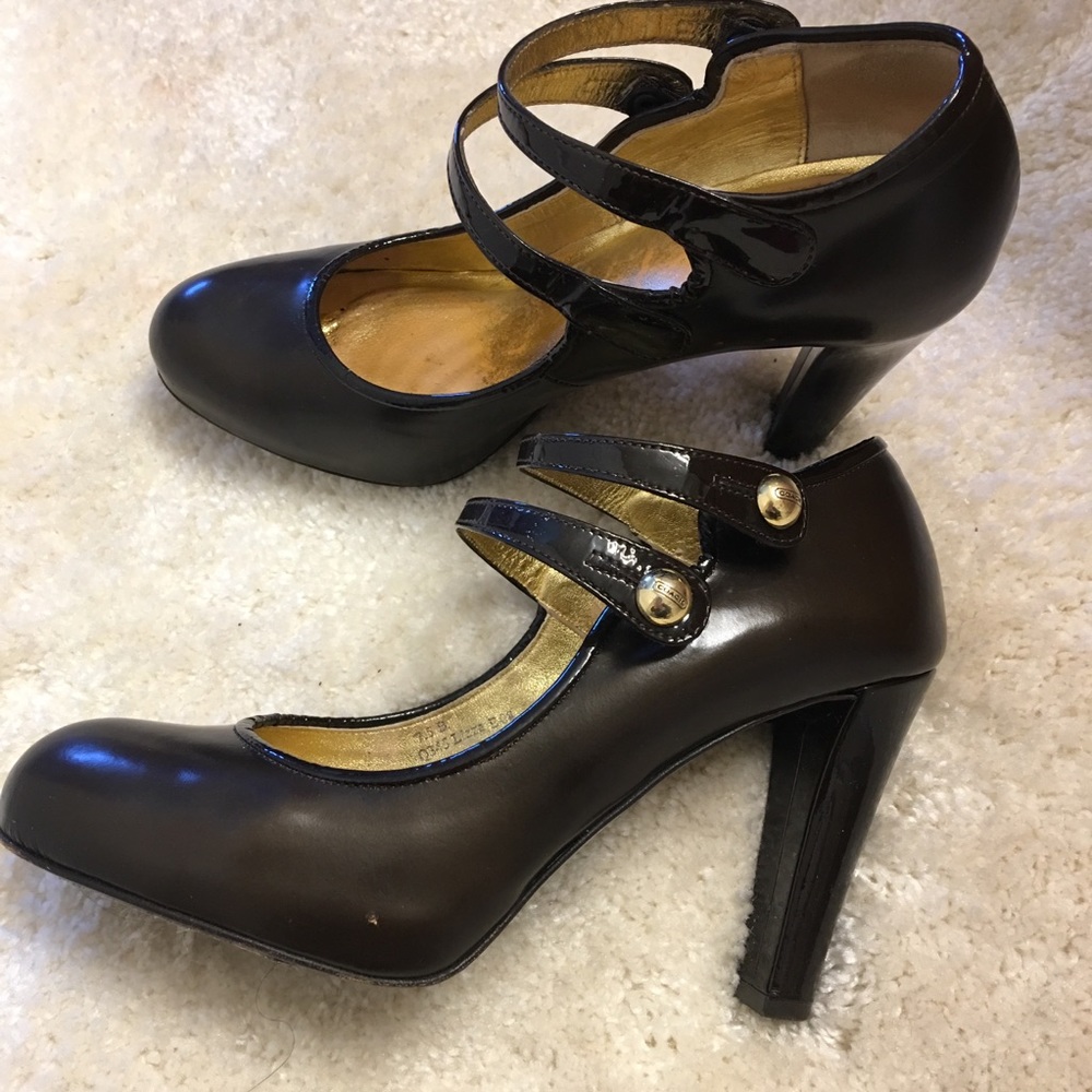 Coach Mary Jane platform pumps.